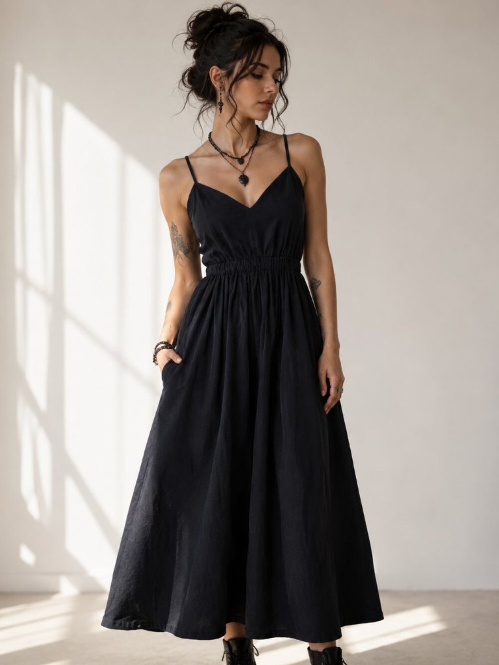 Cottage Noir Alt Wichy Midi Dress | Donna Morgan LBD NWT 8